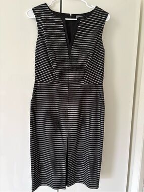 Eccoci Black and White Dot Sheath Dress.